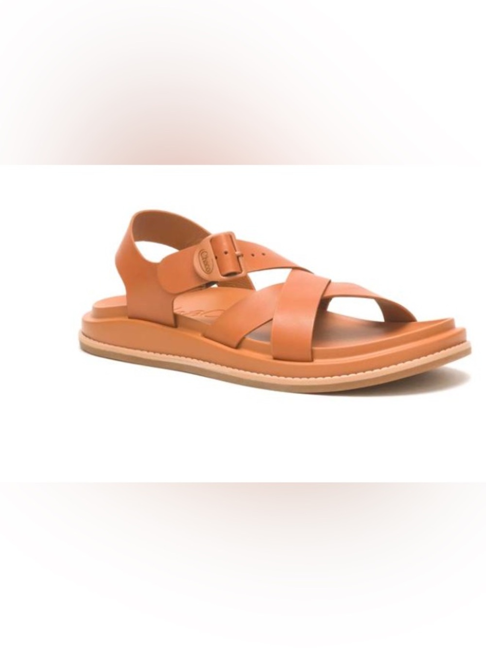 Chaco Women's Tan Leather Cross-Strap Sandal